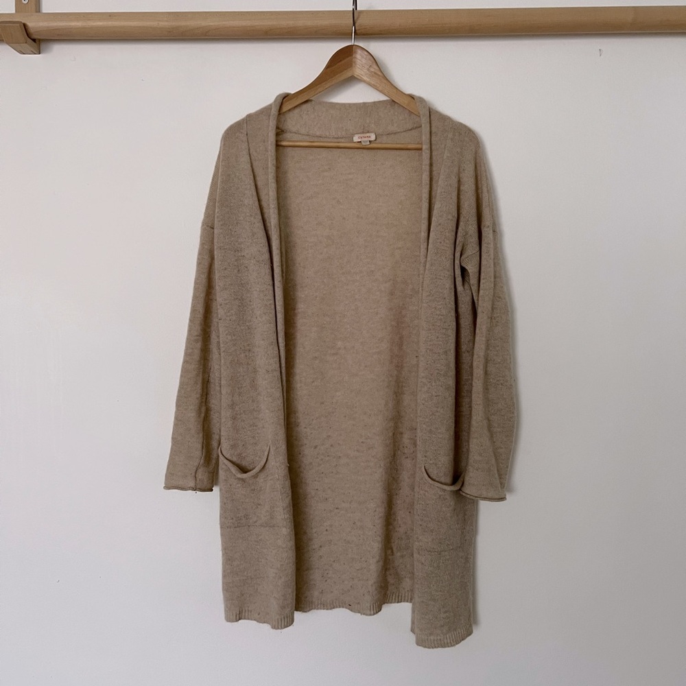 Cuyana light cashmere long cardigan
